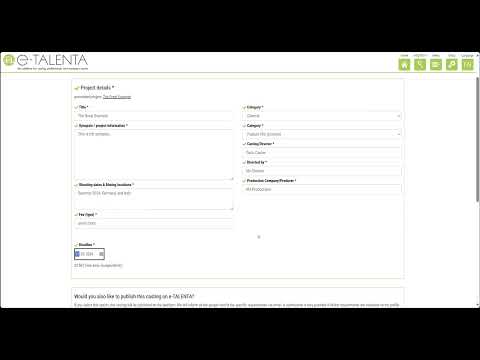 e-TALENTA Cheat Sheet: Closed casting