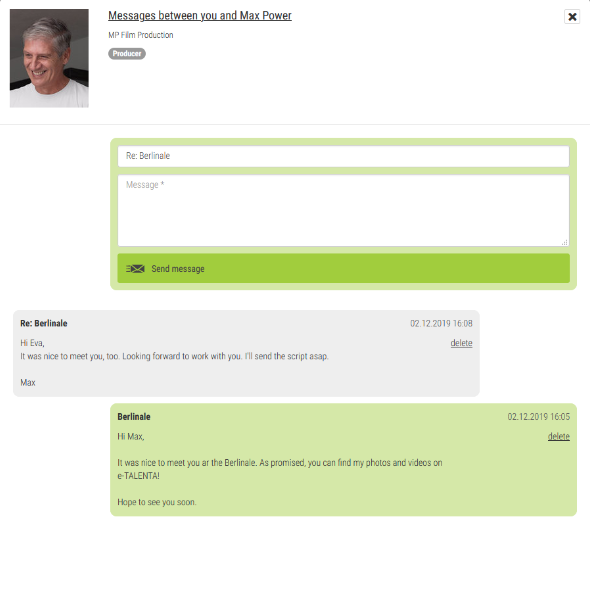 Messaging e-TALENTA
