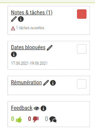 notes and tasks