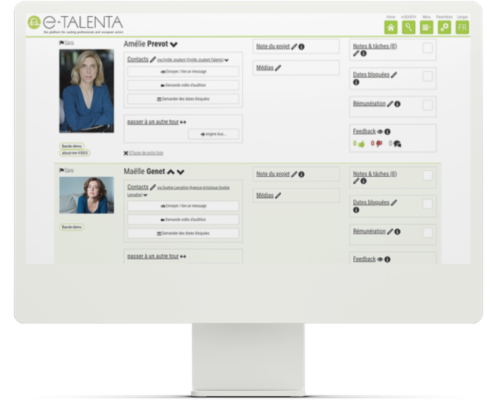liste de favoris e-TALENTA