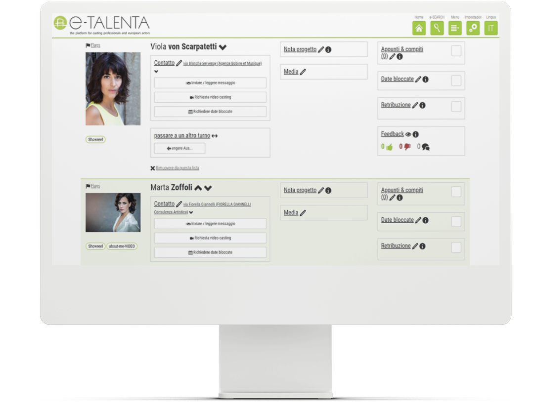Favourites List e-TALENTA