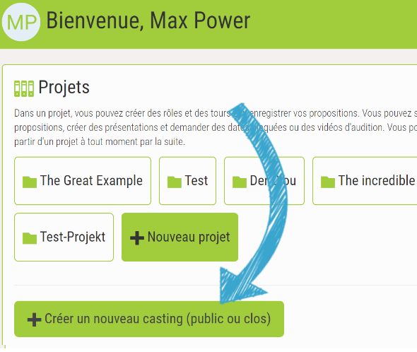 Créer un casting